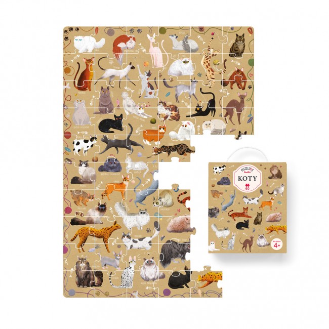 Puzzle rodzinne Puzzlove CzuCzu - Koty 60 el.