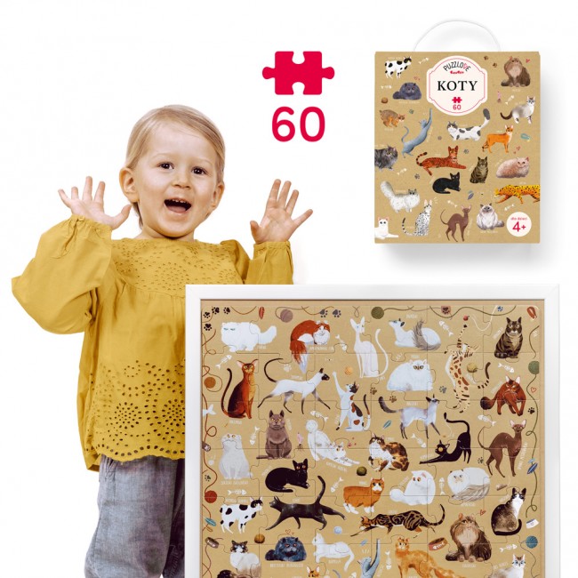 Puzzle rodzinne Puzzlove CzuCzu - Koty 60 el.