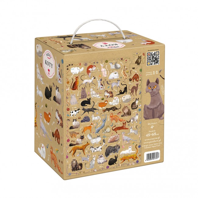 Puzzle rodzinne Puzzlove CzuCzu - Koty 60 el.