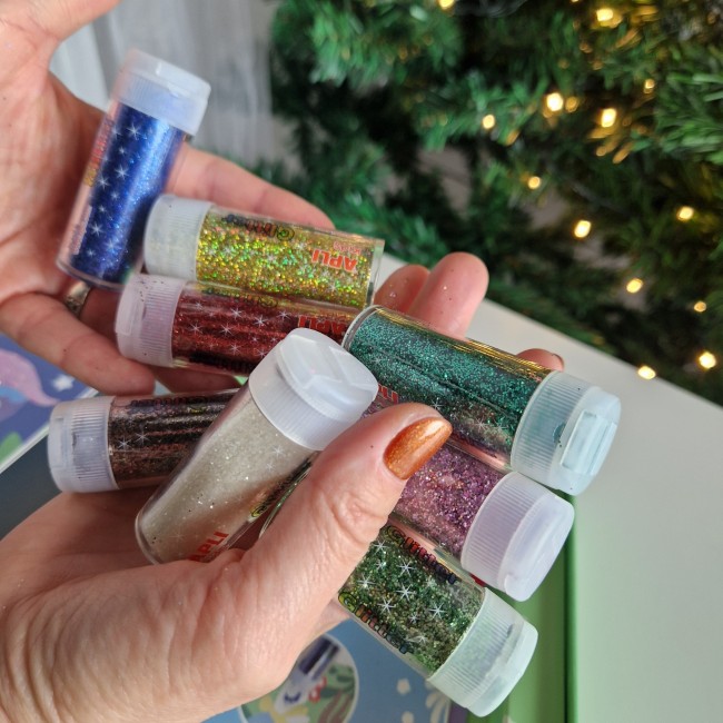 Zestaw artystyczny z BIO brokatem Apli Kids - Brokatowa Sztuka