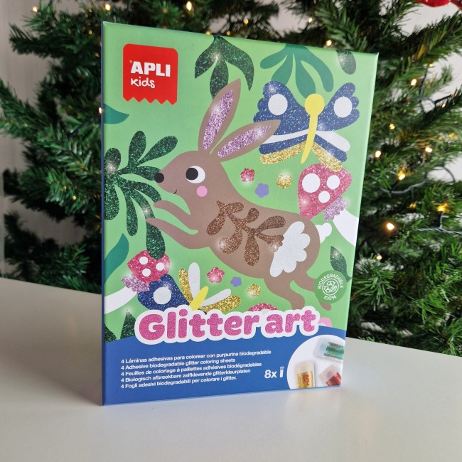 Zestaw artystyczny z BIO brokatem Apli Kids - Brokatowa Sztuka