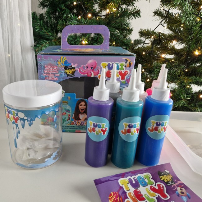 Zestaw Tubi Jelly TUBAN 6 kolorów + małe akwarium - Syrenka