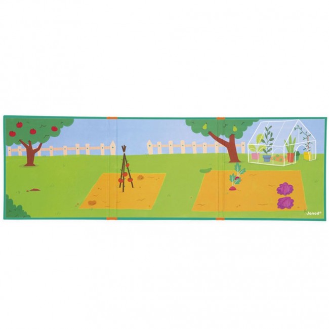 Magnetyczna układanka Magneti'stories Janod - W ogródku