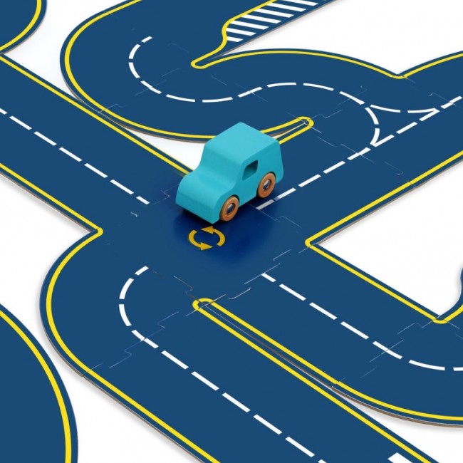 Tor samochodowy dwustronny z 2 autkami Vilac