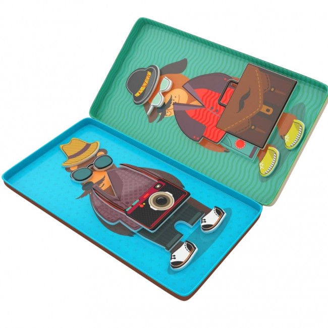 Podróżna gra magnetyczna The Purple Cow - Ubieranki Misie