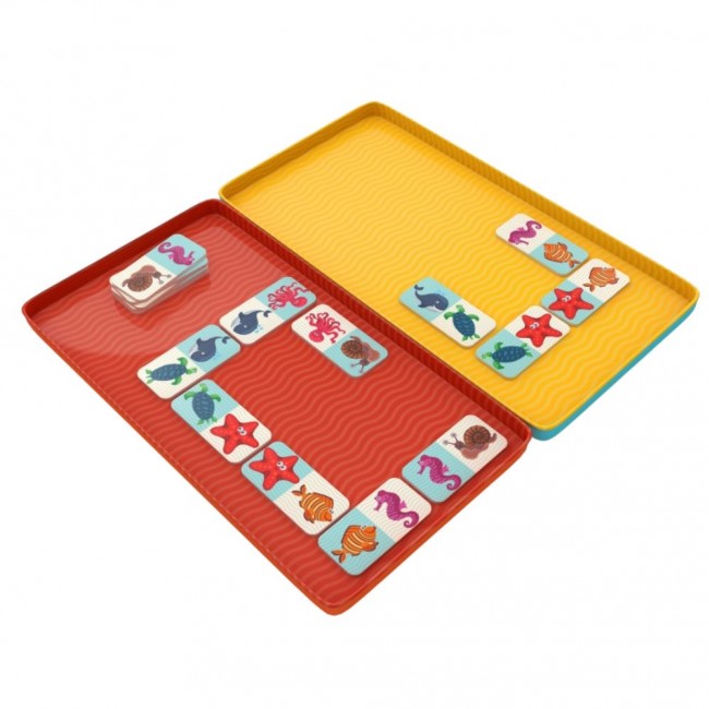 Podróżna gra magnetyczna The Purple Cow - Domino Ocean