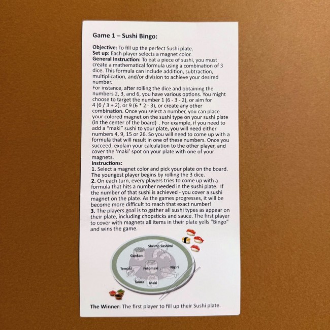 Podróżna gra magnetyczna The Purple Cow - Sushi