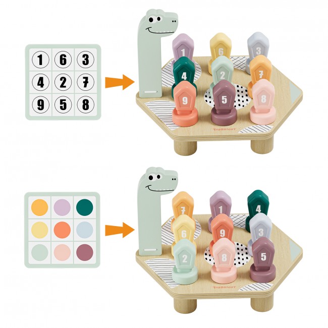 Gra do nauki kolorów i liczb TOPBRIGHT - Dino