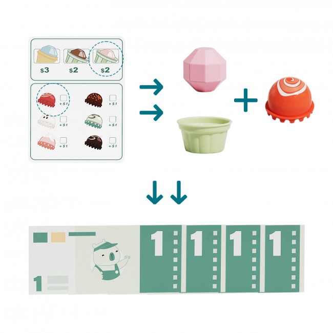 Zabawka edukacyjna duża lodziarnia TOPBRIGHT