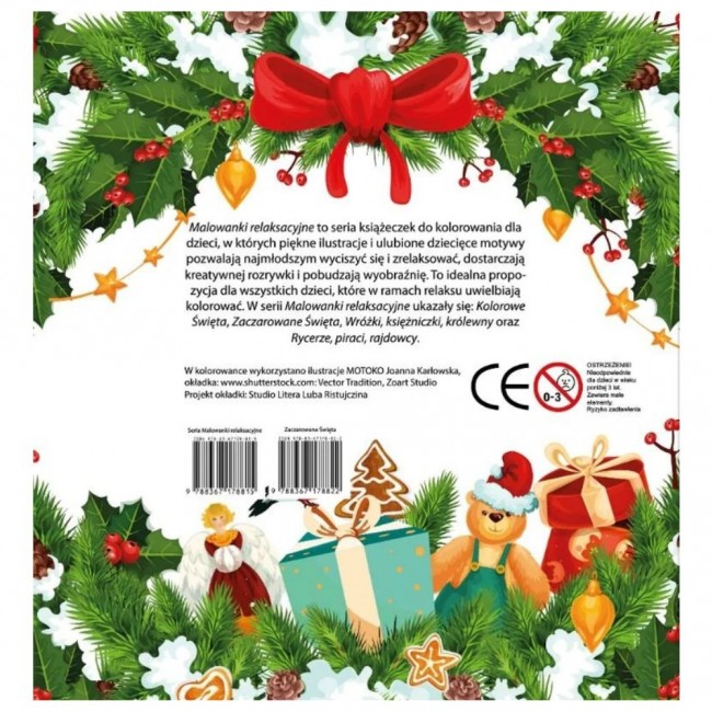 Książka "Malowanki relaksacyjne. Zaczarowane święta" Wydawnictwo Ibis