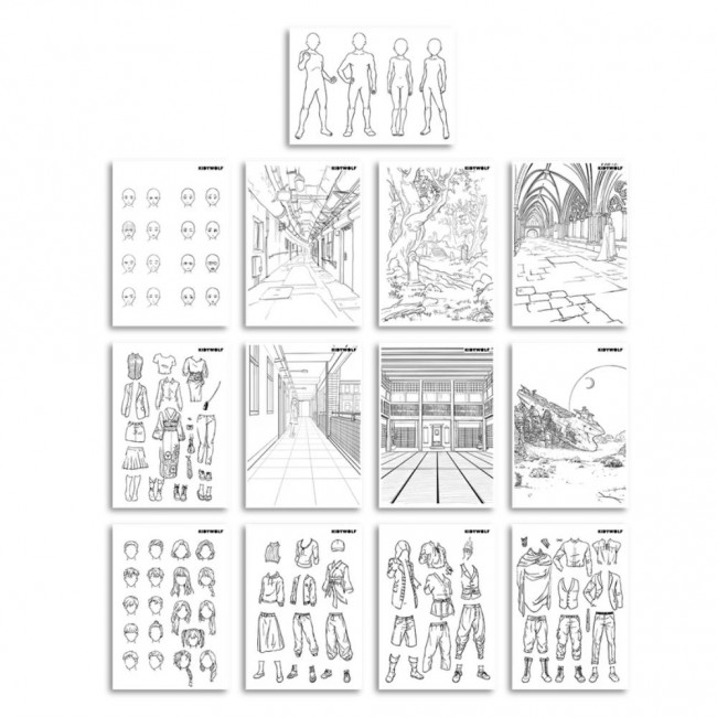 Podświetlany tablet do nauki pisania i rysowania Kidydraw Pro Kidywolf - Manga