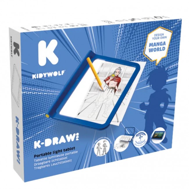 Podświetlany tablet do nauki pisania i rysowania Kidydraw Pro Kidywolf - Manga