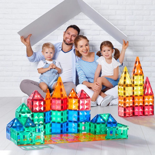 Klocki magnetyczne mideer - Gama chłodna kwadraty 20 el.