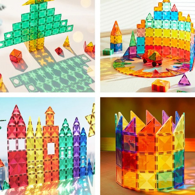 Klocki magnetyczne mideer - Gama chłodna kwadraty 20 el.