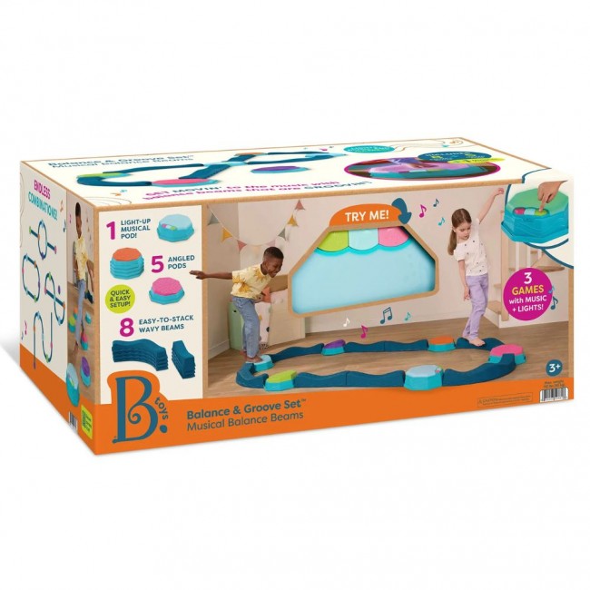 Muzyczna ścieżka sensoryczna B. Toys - Balance & Groove Set 14 el.
