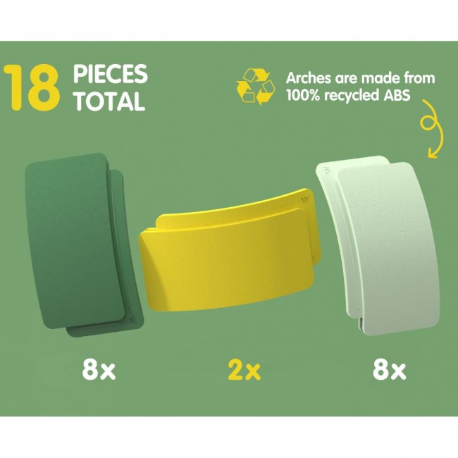 Zestaw konstrukcyjny tory Waytoplay Starter Set - Łuki 18 el.