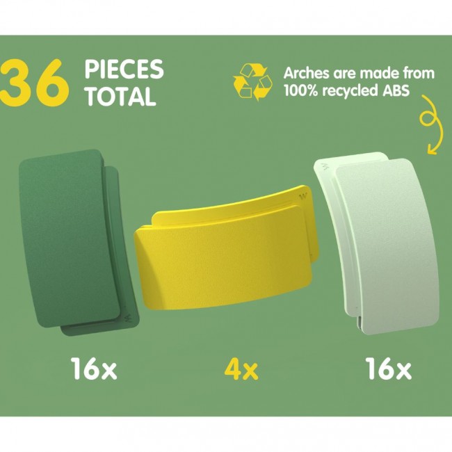 Zestaw konstrukcyjny tory Waytoplay Creator Set - Łuki 36 el.