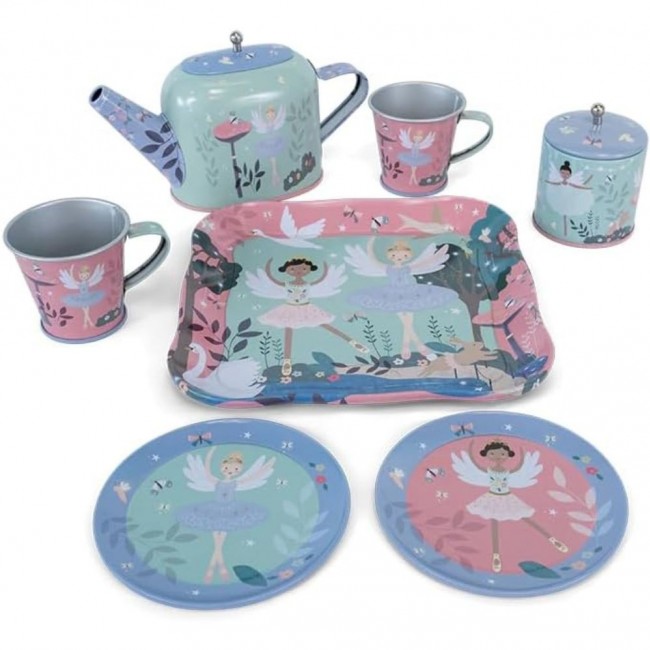 Zestaw do herbaty w walizeczce Floss&Rock - Baletnice 9 el.