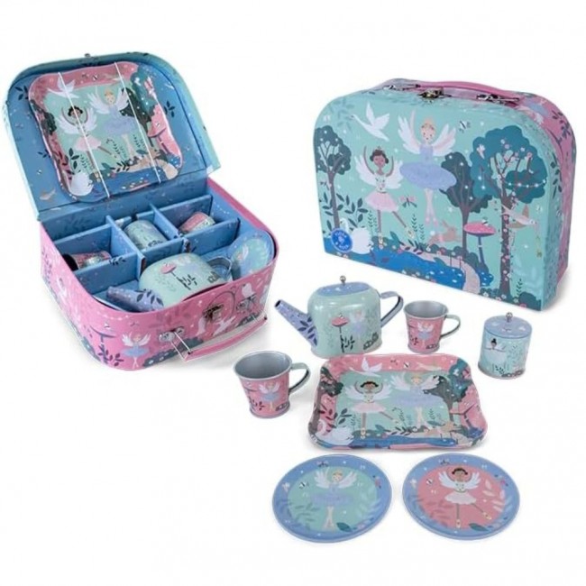 Zestaw do herbaty w walizeczce Floss&Rock - Baletnice 9 el.