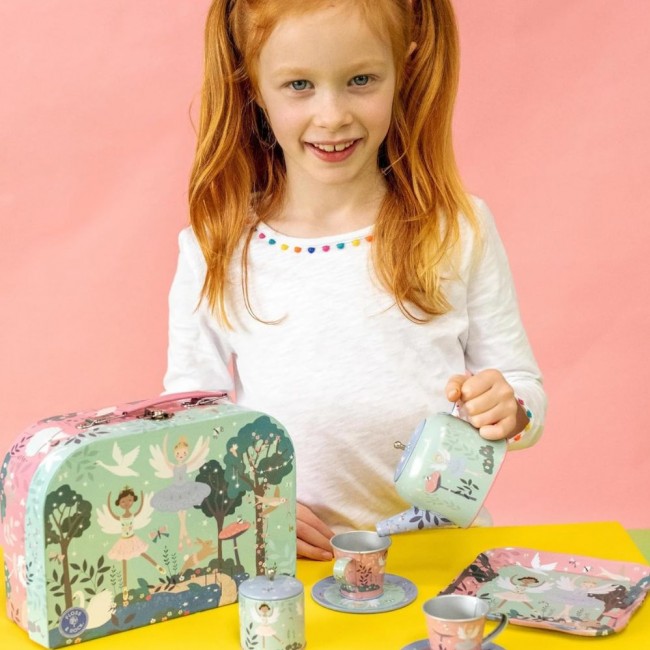 Zestaw do herbaty w walizeczce Floss&Rock - Baletnice 9 el.