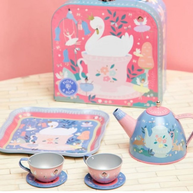 Zestaw do herbaty w walizeczce Floss&Rock - Baletnice 7 el.