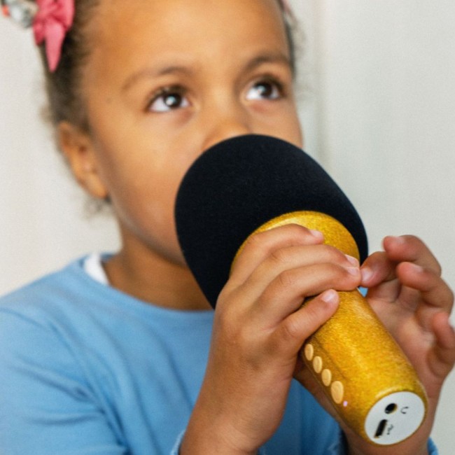 Mikrofon karaoke Glitter Groove Lalarma - Gold