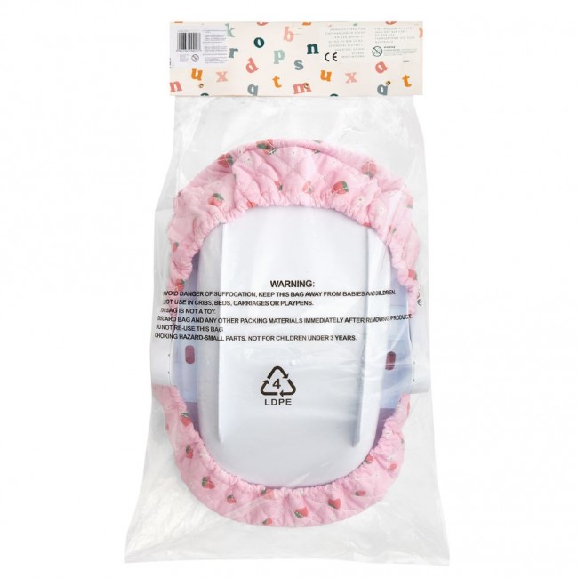 Fotelik samochodowy dla lalki Tiny Harlow - Strawberry