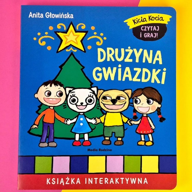 Książka z grą "Kicia Kocia Drużyna Gwiazdki" Wydawnictwo Media Rodzina