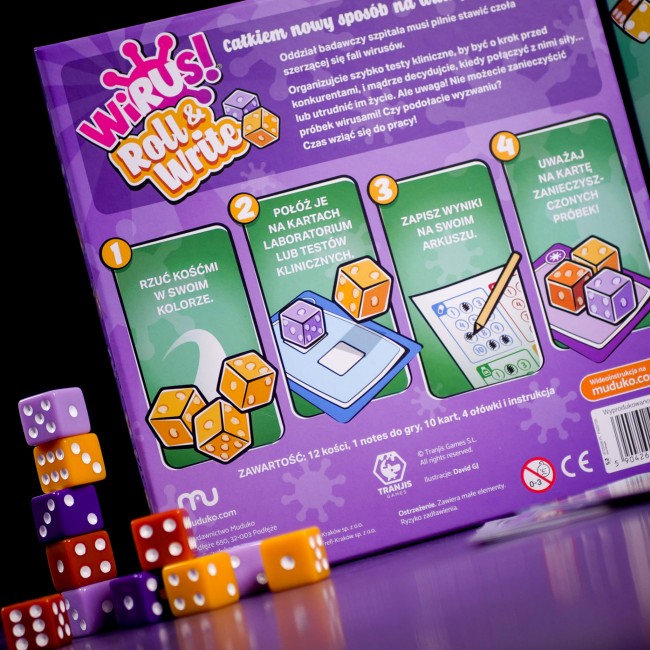 Gra karciana Muduko - Wirus! Roll&Write