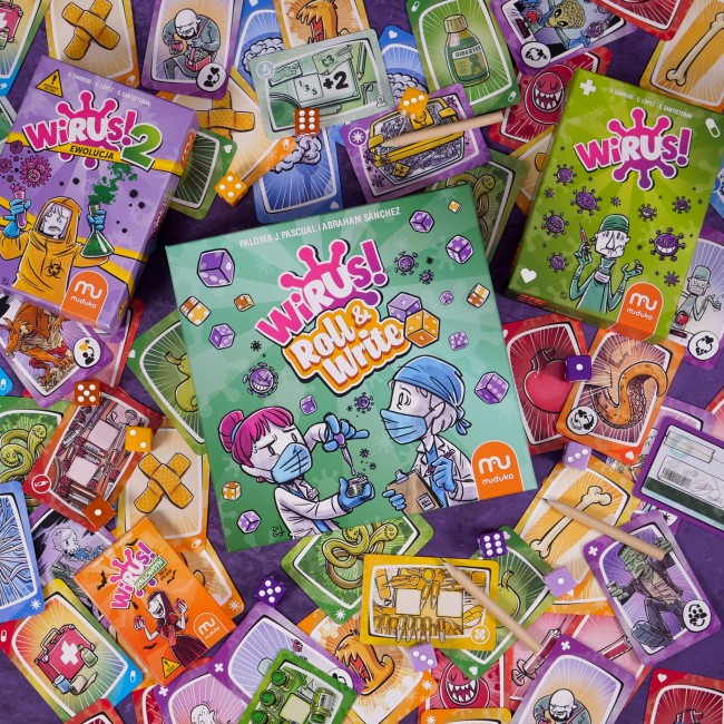 Gra karciana Muduko - Wirus! Roll&Write