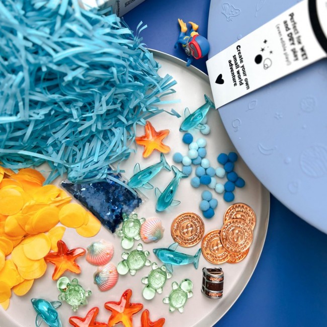 Zestaw sensoryczny Jellystone - Podwodny Świat - wkład do tacki sensorycznej Play Tray