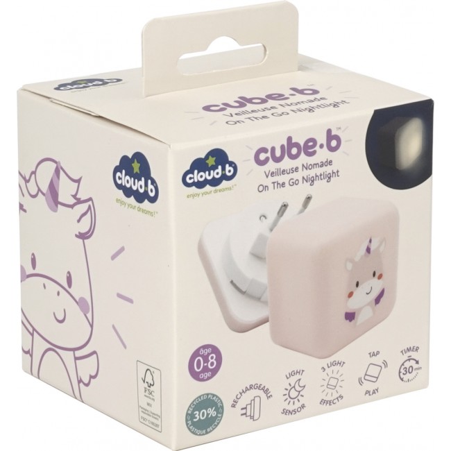 Przenośna lampka nocna Cloud B - świecąca kostka - Jednorożec Lily