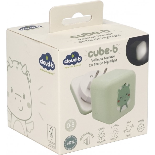 Przenośna lampka nocna Cloud B - świecąca kostka - Smok Drake