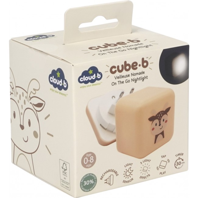 Przenośna lampka nocna Cloud B - świecąca kostka - Sarenka Finley
