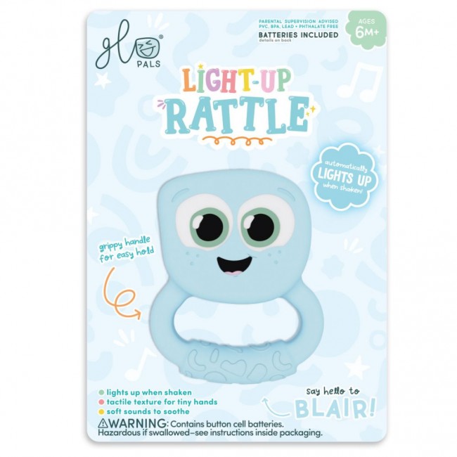 Świecąca grzechotka gryzak Glo Pals - Blair