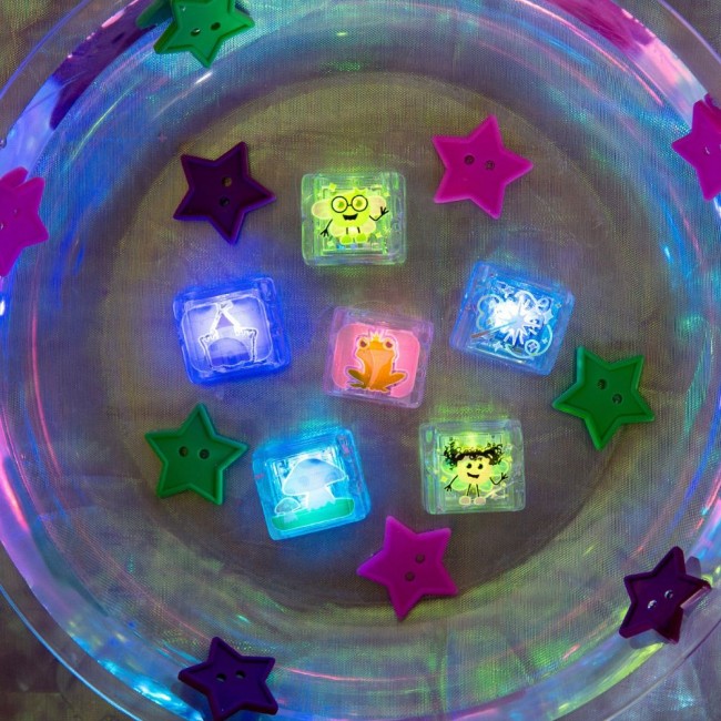 Kostki sensoryczne świecące w wodzie Glo Pals - Wróżki 6 szt.