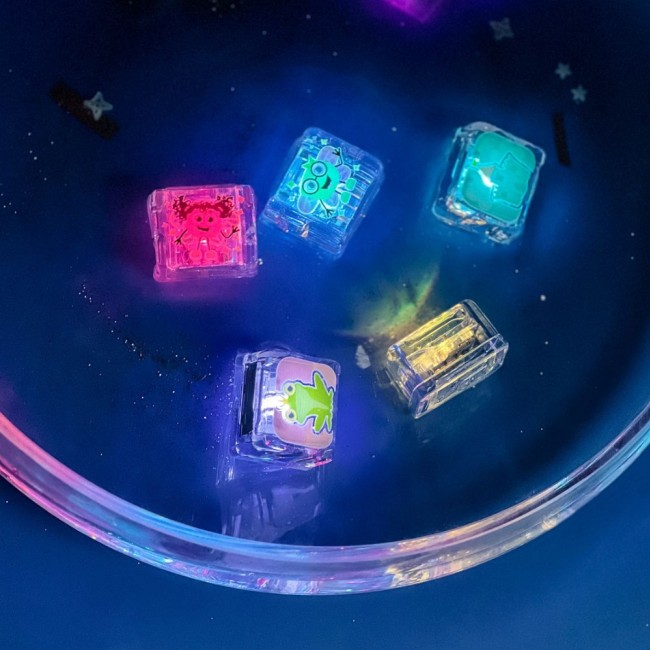 Kostki sensoryczne świecące w wodzie Glo Pals - Wróżki 6 szt.