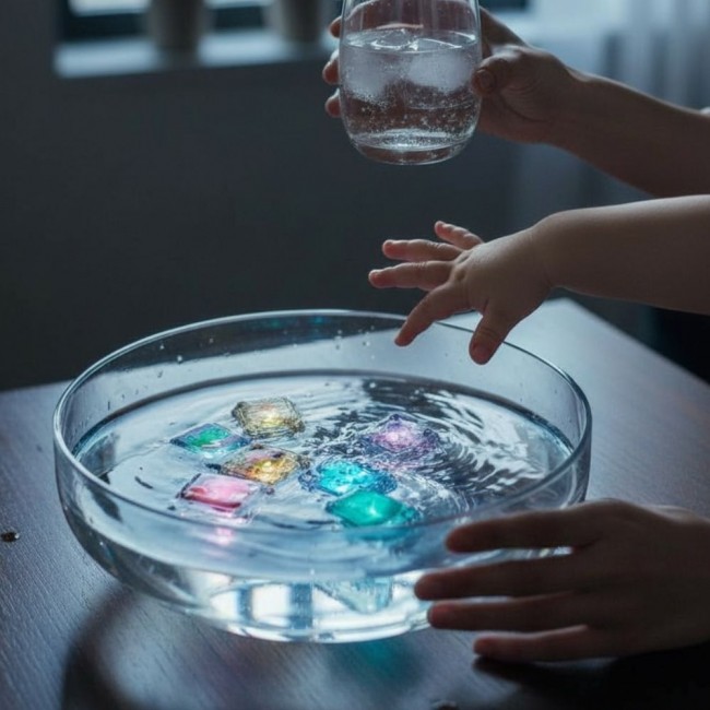 Kostki sensoryczne świecące w wodzie Glo Pals - Wróżki 6 szt.