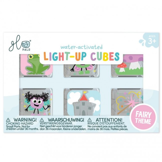 Kostki sensoryczne świecące w wodzie Glo Pals - Wróżki 6 szt.