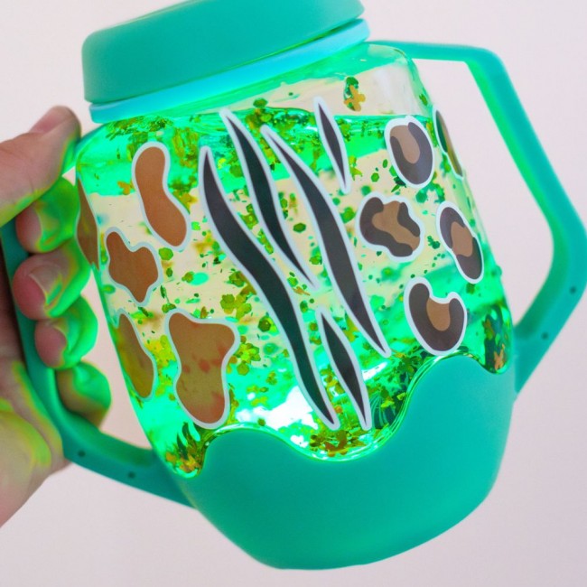 Słoik sensoryczny do napełnienia wodą Glo Pals z akcesoriami - Zoo