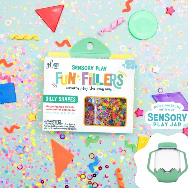 Zestaw sensorycznych akcesoriów do słoików Glo Pals - Kształty