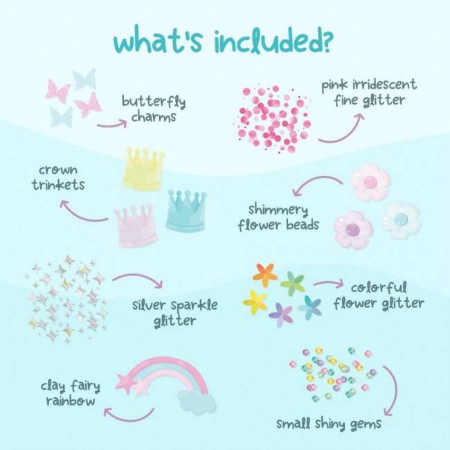 Zestaw sensorycznych akcesoriów do słoików Glo Pals - Wróżka