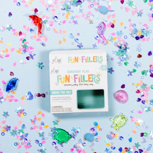 Zestaw sensorycznych akcesoriów do słoików Glo Pals - Morze