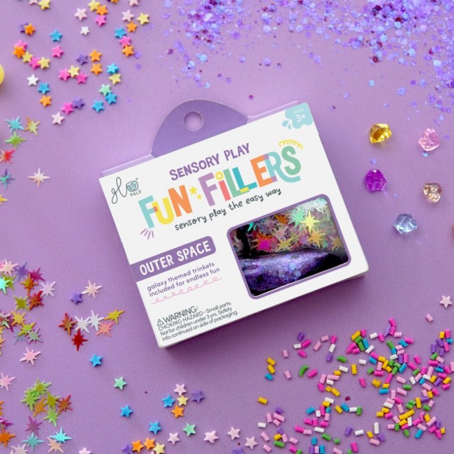 Zestaw sensorycznych akcesoriów do słoików Glo Pals - Kosmos