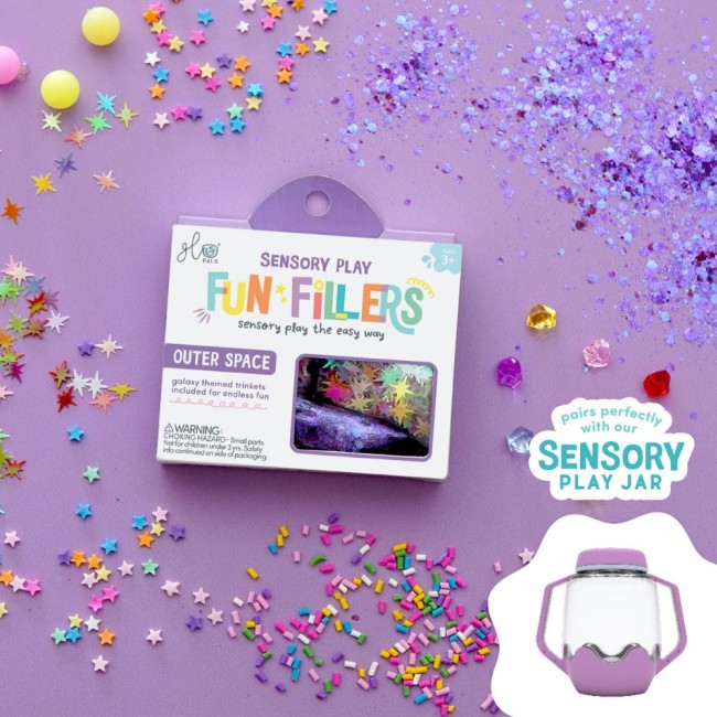 Zestaw sensorycznych akcesoriów do słoików Glo Pals - Kosmos