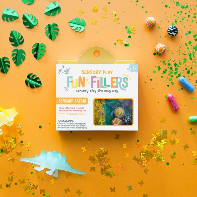 Zestaw sensorycznych akcesoriów do słoików Glo Pals - Safari