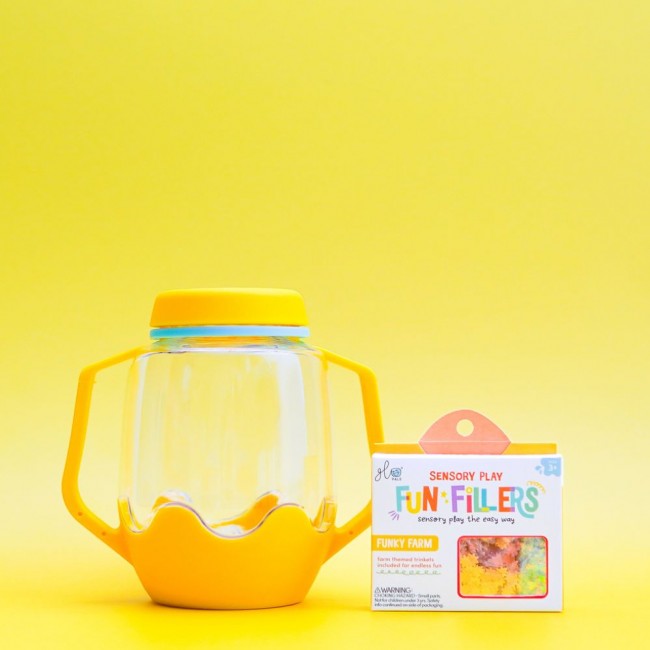 Zestaw sensorycznych akcesoriów do słoików Glo Pals - Farma