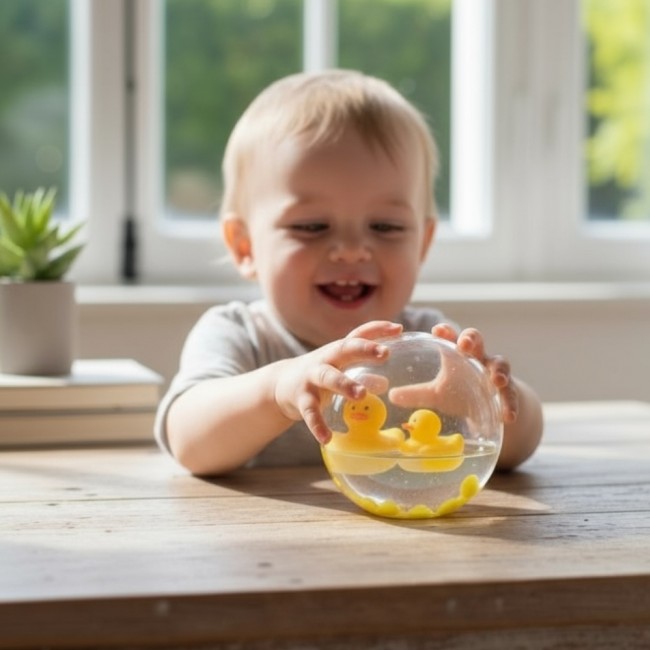 Kula sensoryczna Petit Boum Happy Bubbles - Kaczuszka