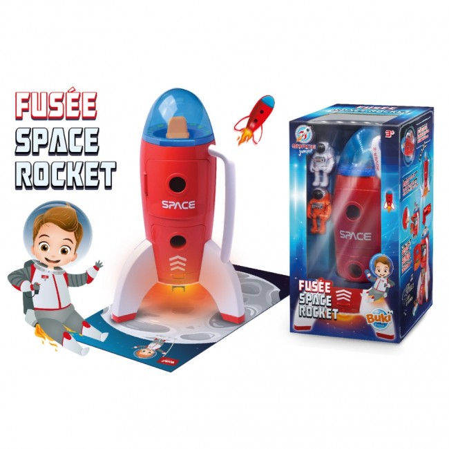 Duża rakieta kosmiczna z astronautami Buki