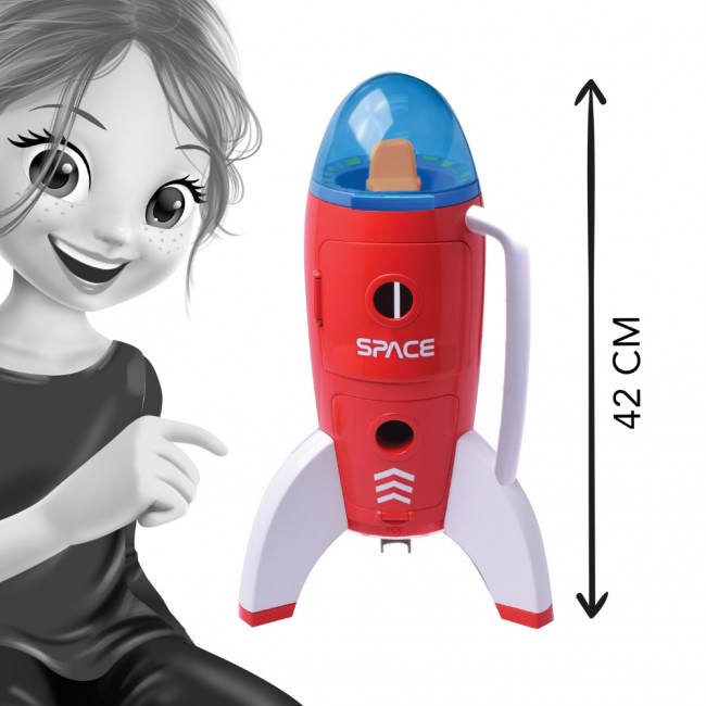 Duża rakieta kosmiczna z astronautami Buki